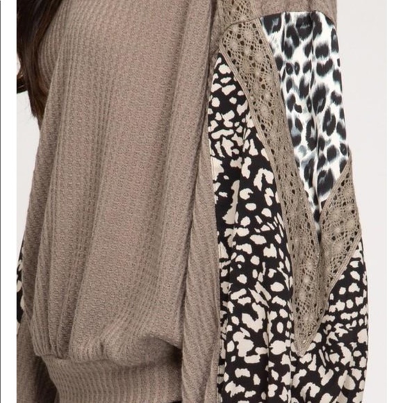 Too Busy For You Leopard Sleeves Top - Picture 3 of 4